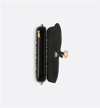 Dior Saddle Black Navy Monogram Canvas কাঁধের ব্যাগ 10