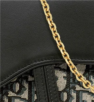 Dior Saddle Black Navy Monogram Canvas কাঁধের ব্যাগ 11