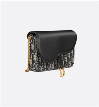 Dior Saddle Black Navy Monogram Canvas কাঁধের ব্যাগ 13