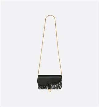 Dior Saddle Black Navy Monogram Canvas কাঁধের ব্যাগ 14
