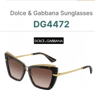 Dolce & Gabbana DG4472 نظارات شمسية كاري وذهبي بنمط عيون القطة