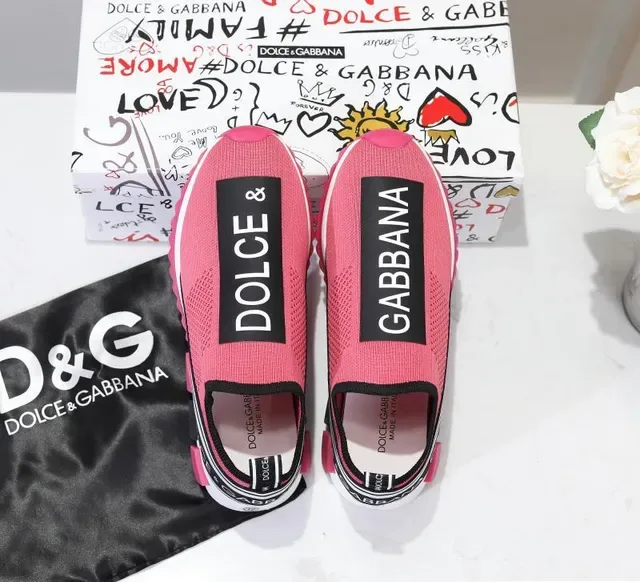 Dolce & Gabbana Speed Trainer حذاء رياضي أسلوب حياة وردي تريكو سهل الارتداء 3