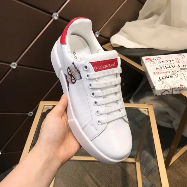Dolce & Gabbana White and Red Lifestyle Sneakers 2