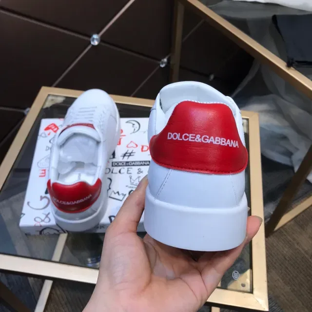 Dolce & Gabbana White and Red Lifestyle Sneakers 6