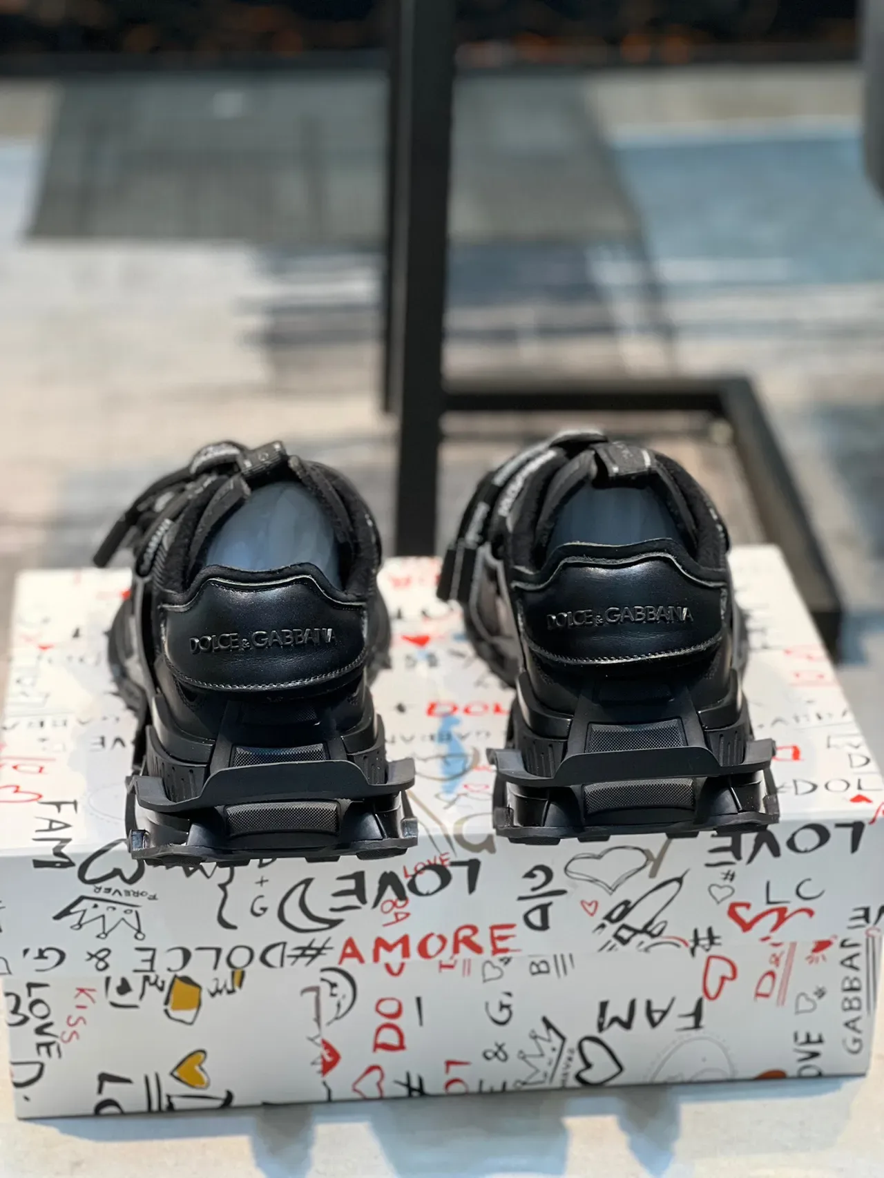 Dolce & Gabbana 黑色 单色 多层鞋面 厚底鞋 2