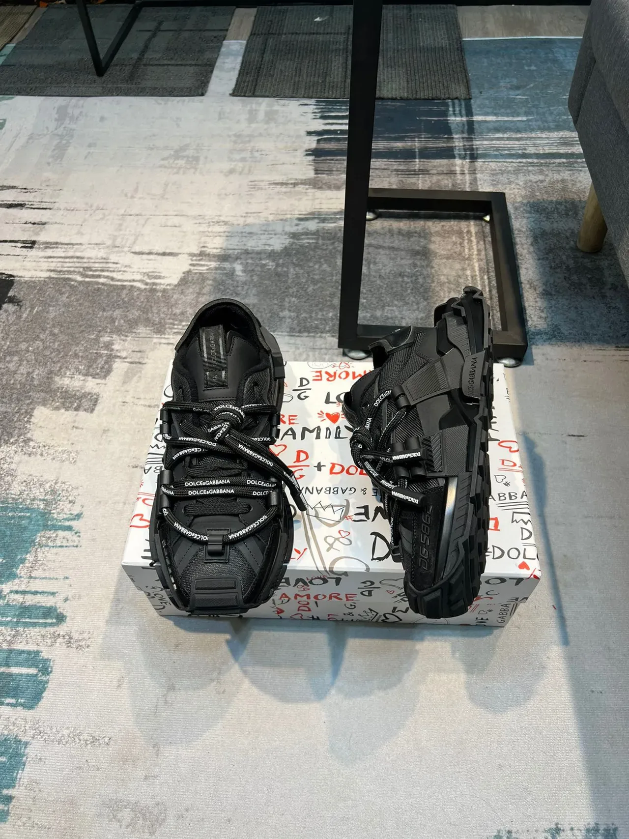 Dolce & Gabbana 黑色 单色 多层鞋面 厚底鞋 4