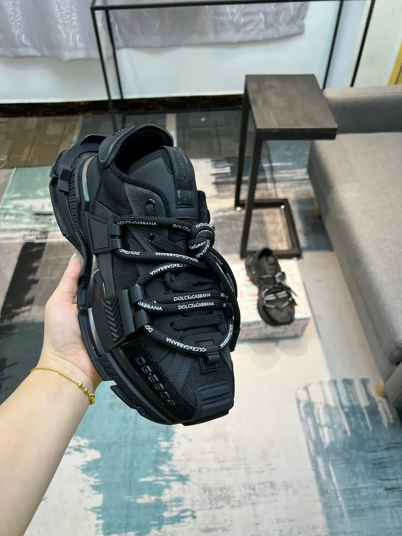 Dolce & Gabbana 黑色 单色 多层鞋面 厚底鞋 6