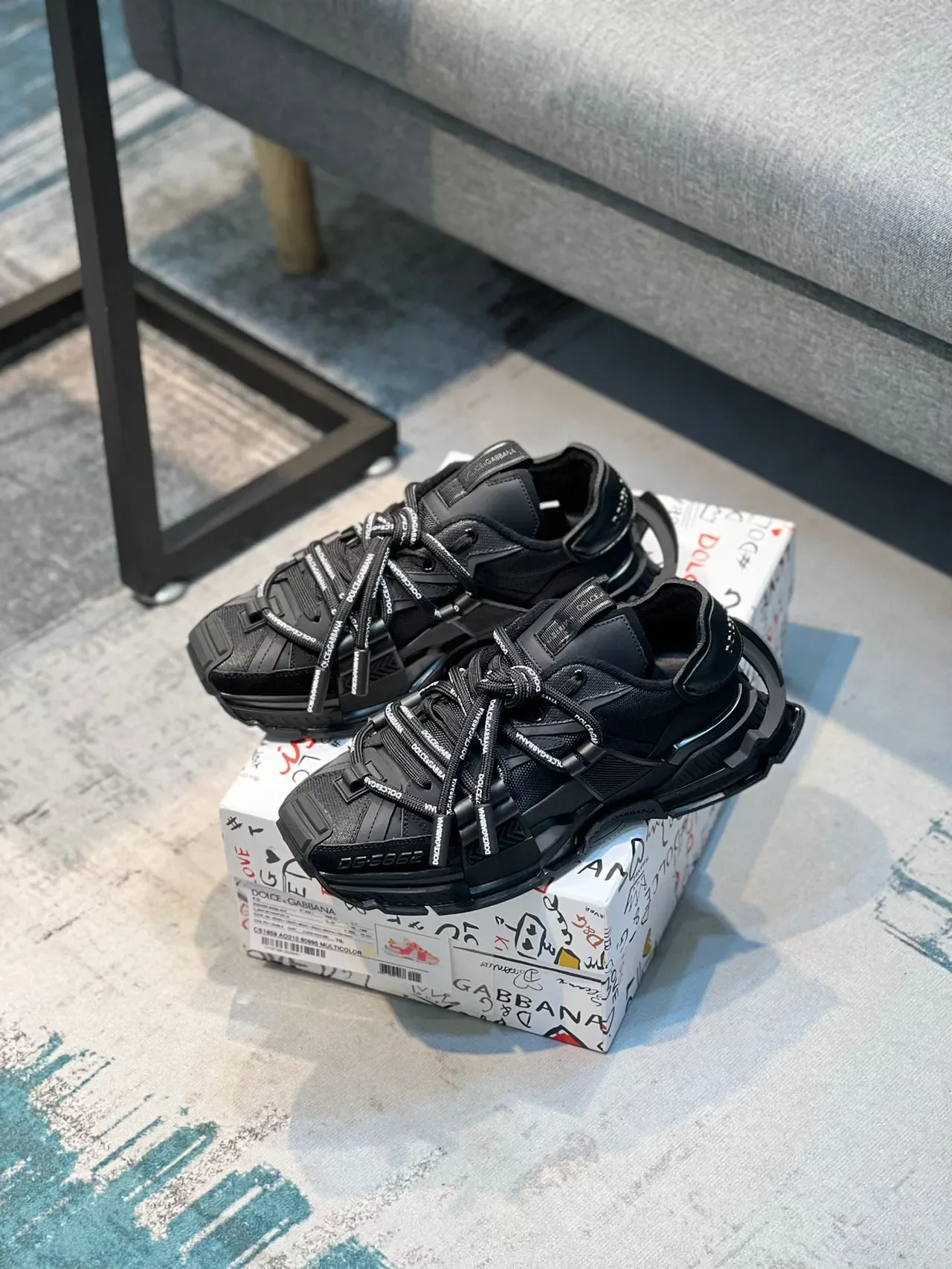 Dolce & Gabbana 黑色 单色 多层鞋面 厚底鞋 7