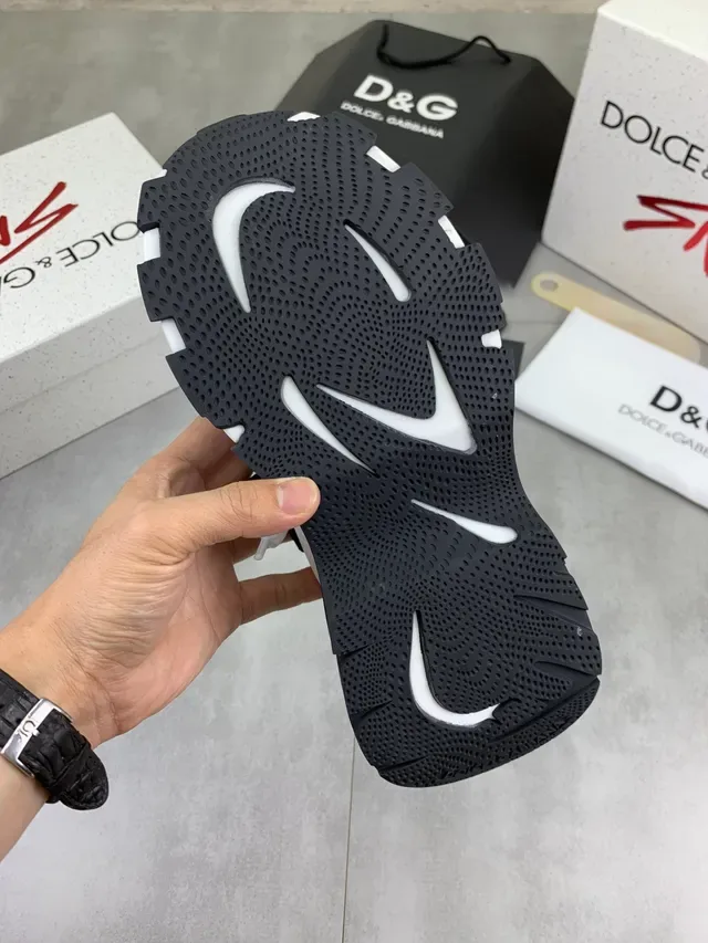 Dolce & Gabbana 黑白印花鞋底厚底运动鞋 3