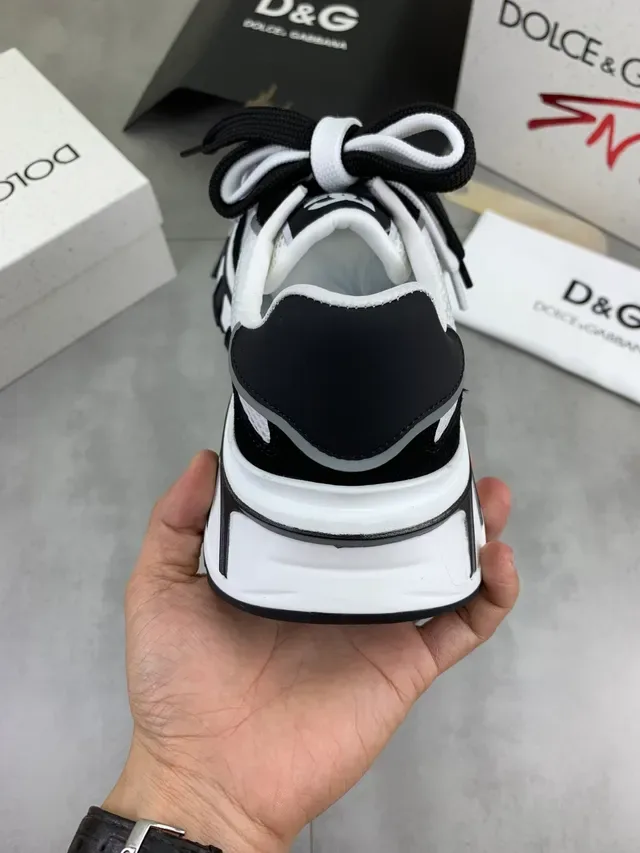 Dolce & Gabbana 黑白印花鞋底厚底运动鞋 4