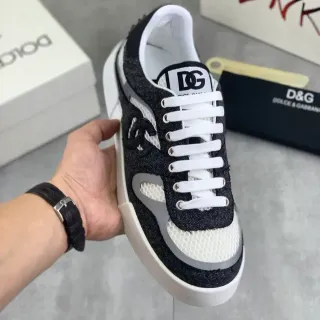 Dolce & Gabbana Denim and Mesh Platform Sneaker