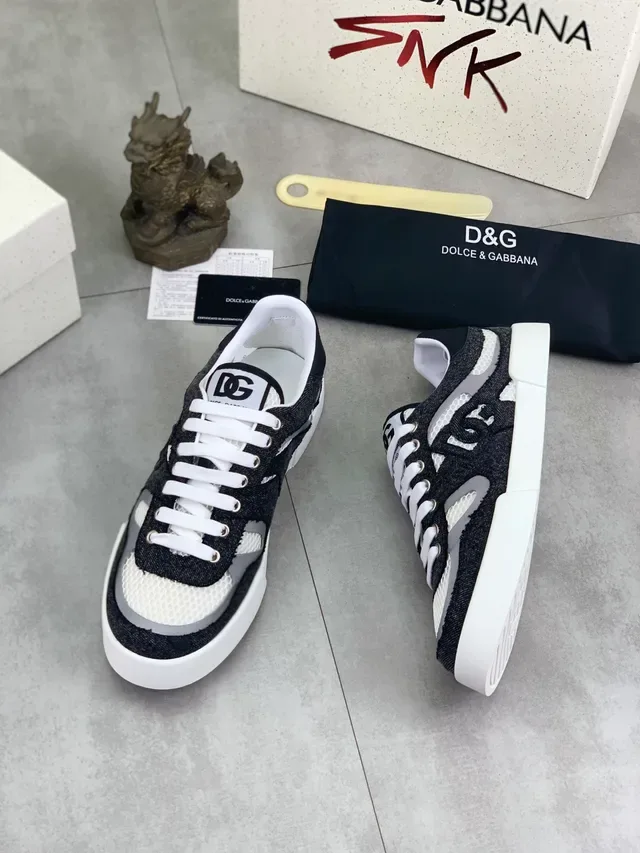 Dolce & Gabbana حذاء رياضي دنيم و شبكة منصة 6