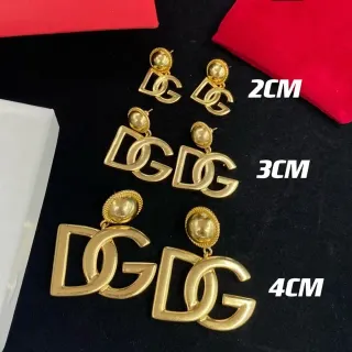 Dolce & Gabbana DG Logo সোনালি ড্রপ কানের দুল
