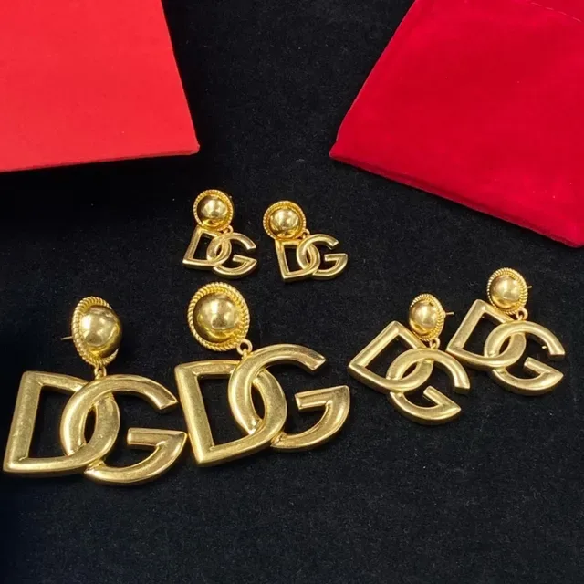 Dolce & Gabbana DG Logo সোনালি ড্রপ কানের দুল 3