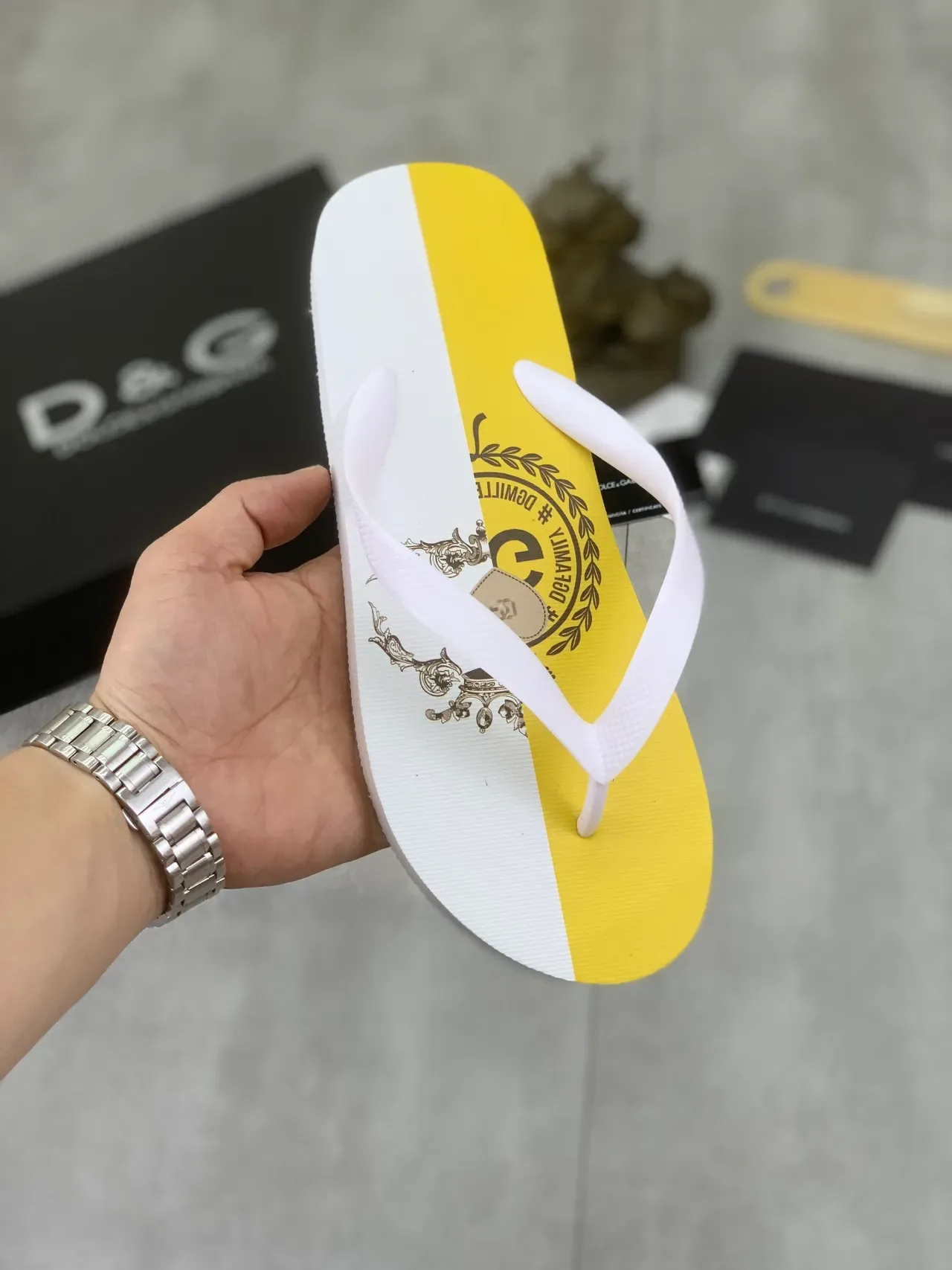 Dolce & Gabbana Multicolor Printed Insole Graphics Contrasting Strap Colors Slippers 16