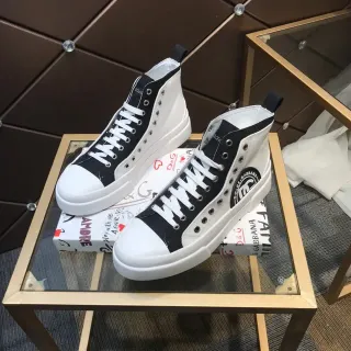 Dolce & Gabbana NS1 Sneakers Lifestyle Noir et Blanc en Toile Hautes