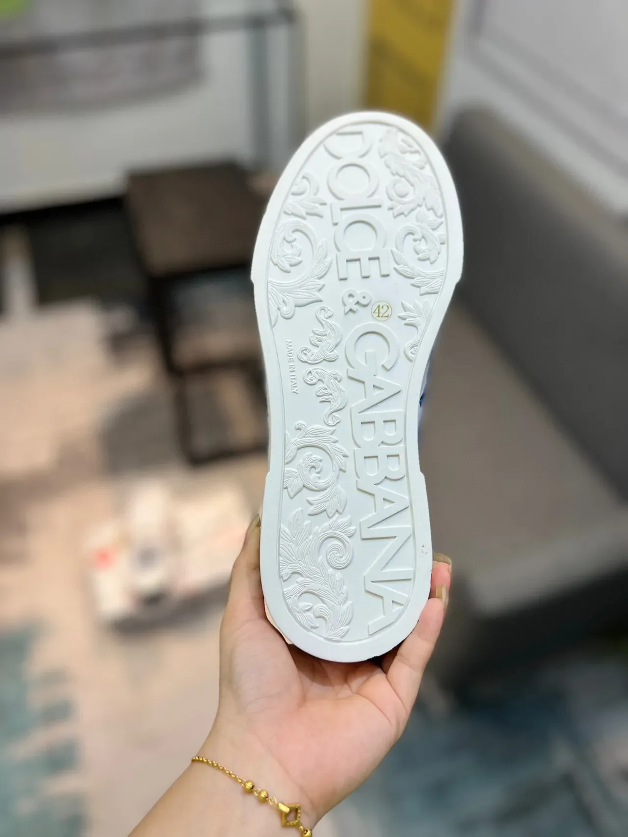 Dolce & Gabbana NS1 Graffiti Sneakers Lifestyle en Cuir Blanc 9