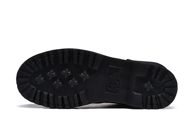 Dr. Martens কালো হলুদ প্ল্যাটফর্ম সোল ওয়েল্ট স্টিচিং মার্টিন বুটস 6