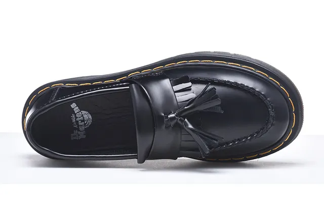 Dr. Martens Black Yellow Tassel Strap Welt-Stitched Loafer 3