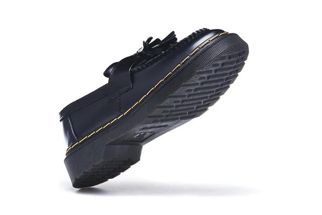 Dr. Martens Black Yellow Tassel Strap Welt-Stitched Loafer 5