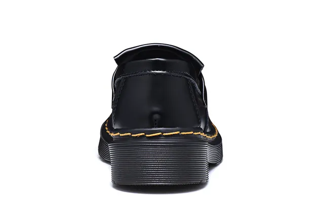 Dr. Martens Black Yellow Tassel Strap Welt-Stitched Loafer 6