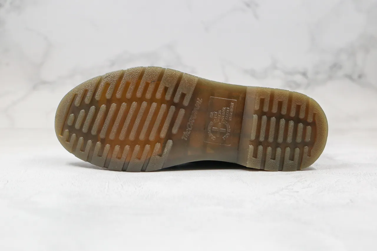 Dr. Martens Chelsea Boot কালো বেইজ চকচকে চামড়া লোচযোগ্য সাইড গাসেট চেলসি বুট 2