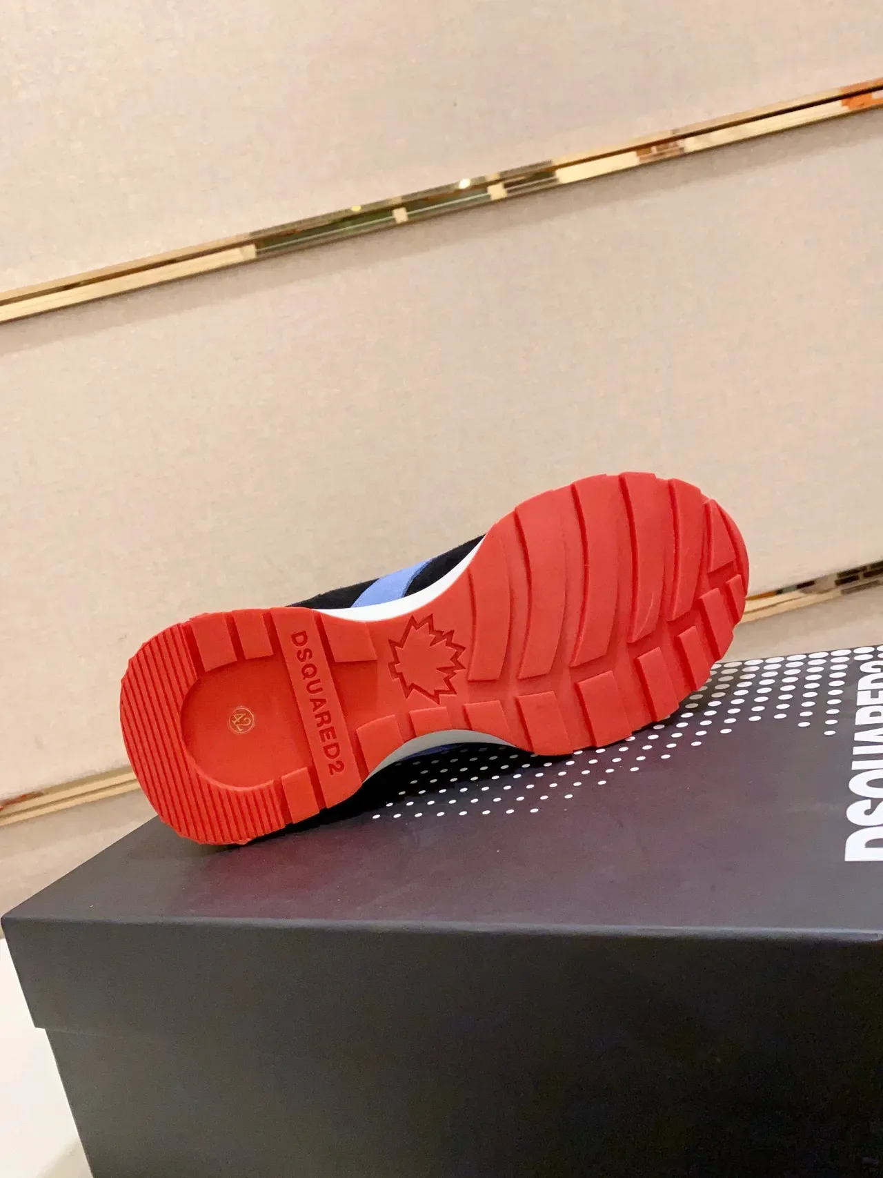Dsquared2 ICON Preto Azul Vermelho Chunky Sneakers 2