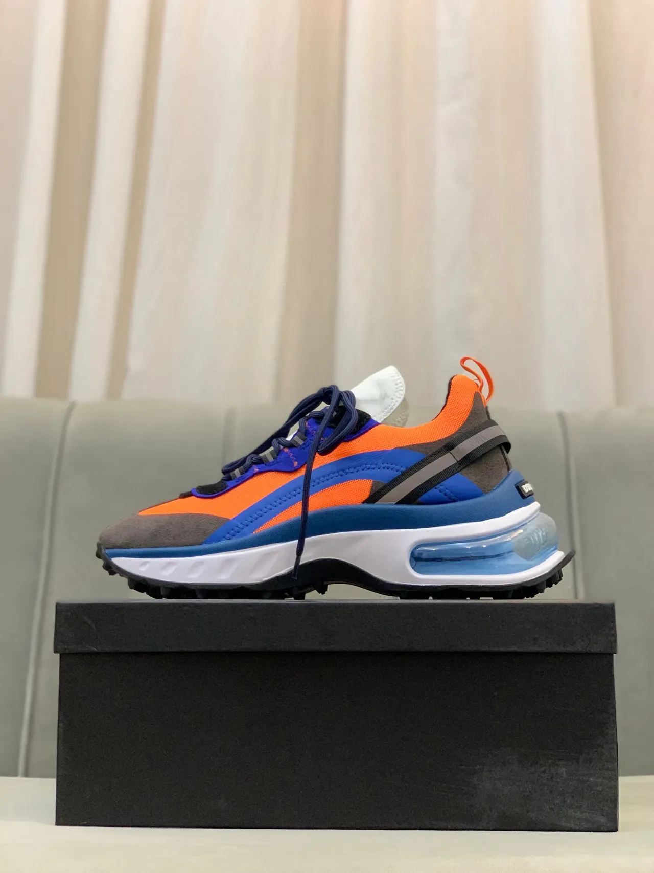 Dsquared2 ICON Orange Blue Gray Chunky Sneakers 5