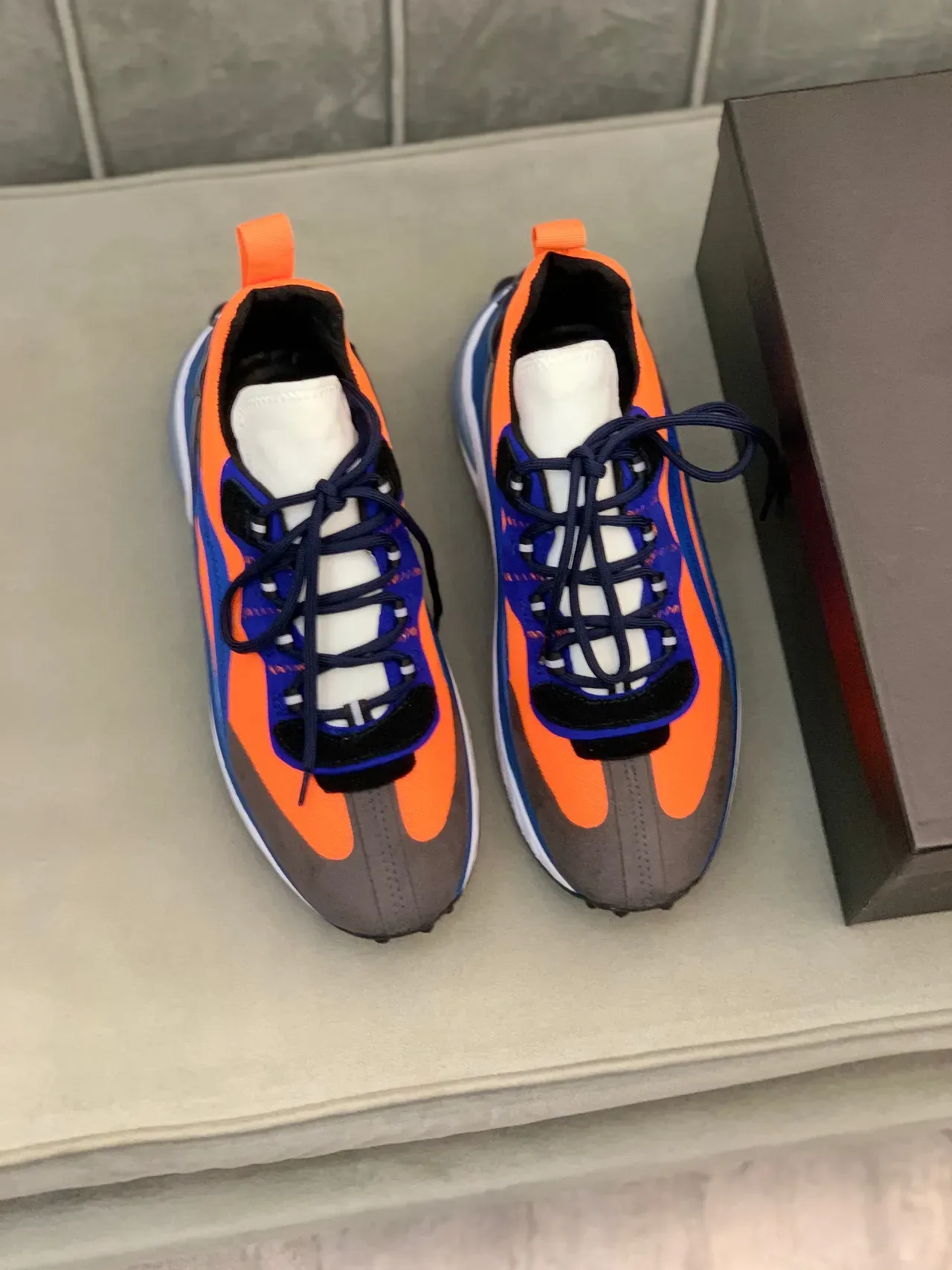 Dsquared2 ICON Orange Blue Gray Chunky Sneakers 7