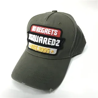 Dsquared2 No Regrets সেলাই করা জলপাই সবুজ বেসবল ক্যাপ