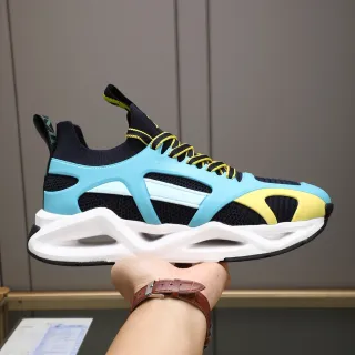 Emporio Armani EA7 Navy Sky Blue Lemon Yellow লেস-আপ লাইফস্টাইল স্নিকার