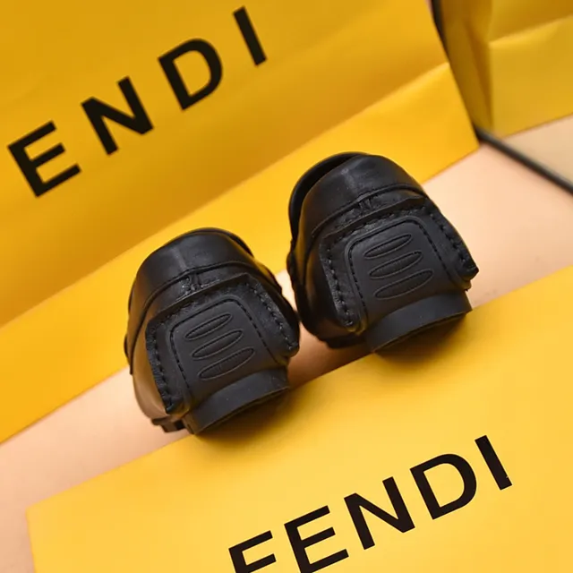 Fendi Bit Loafer Black and Gray Monogram Loafers 3