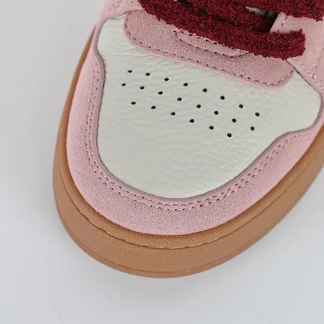 Fendi FF Logo Patchwork Pink Orange Burgundy Lifestyle Sneakers 5
