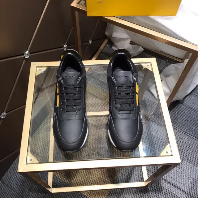 Fendi FF Logo Sneaker Preto Amarelo Tênis Lifestyle 8