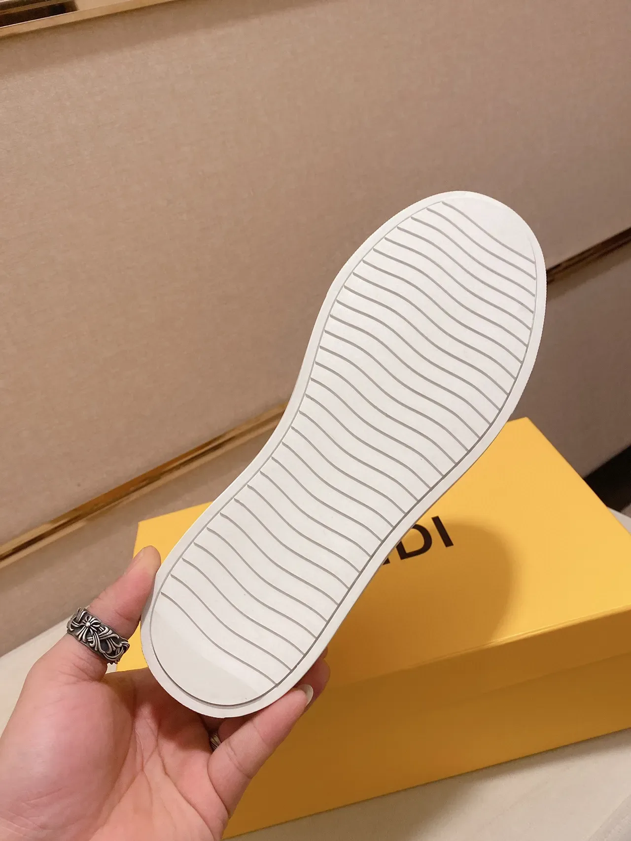 Fendi FF Monogram High-Top White Lifestyle Sneaker 2