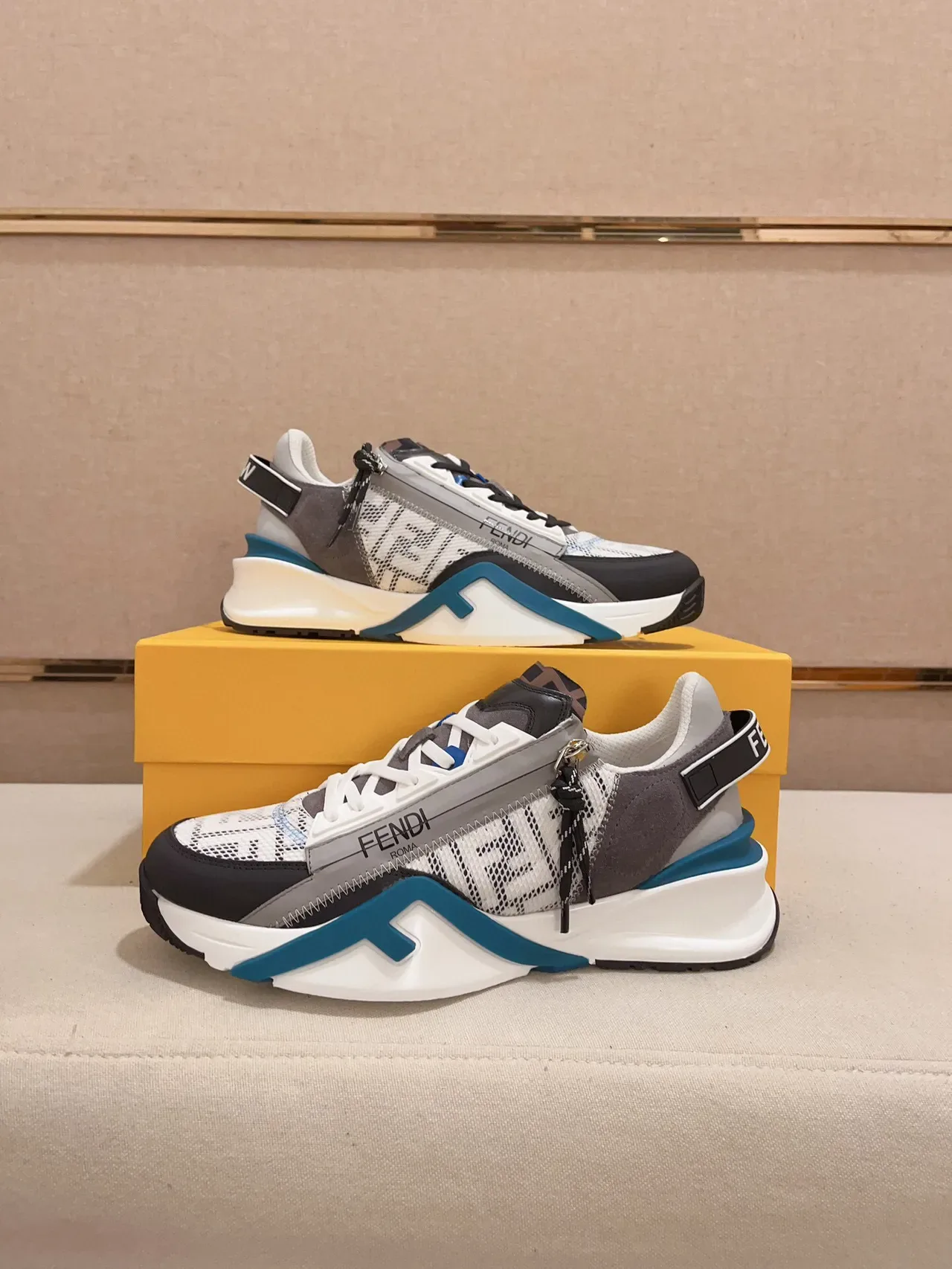 Fendi First Monogram Mesh Chunky Sneaker 7