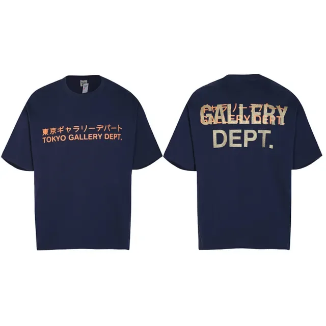 Camiseta Gallery Dept Tokyo estampa gráfica Gallery Dept azul-marinho 7