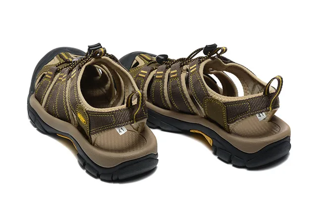Sandales casuales avec multi-cordon ajustable et lacing en Army Green Black 6