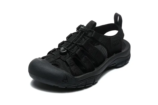 Sandales casuales avec multi-cordon ajustable et lacing en Army Green Black 9