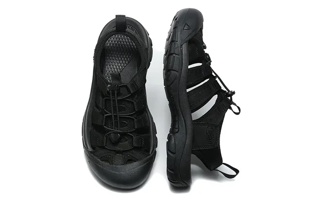 Sandales casuales avec multi-cordon ajustable et lacing en Army Green Black 12