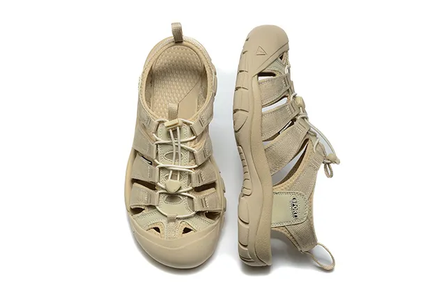 Sandales casuales avec multi-cordon ajustable et lacing en Army Green Black 19