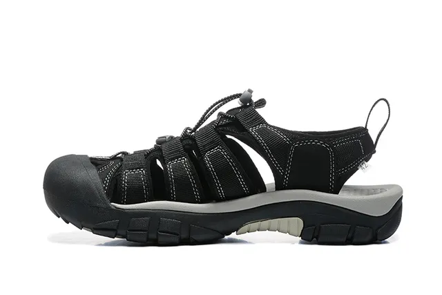 Sandales casuales avec multi-cordon ajustable et lacing en Army Green Black 22