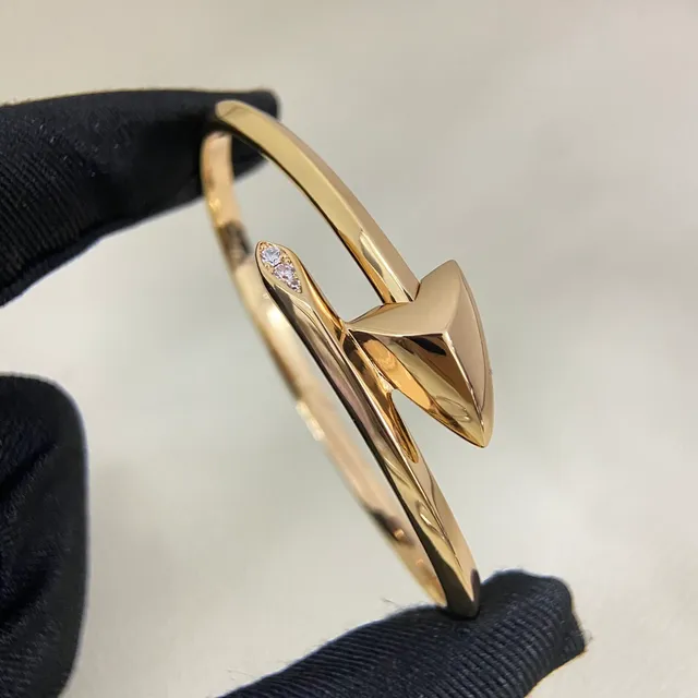 Arrowhead Motif Pavé Stone Open Bangle Bracelets 6