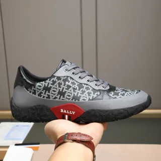 Bally Sneakers Lifestyle Gris et Noir à Monogramme