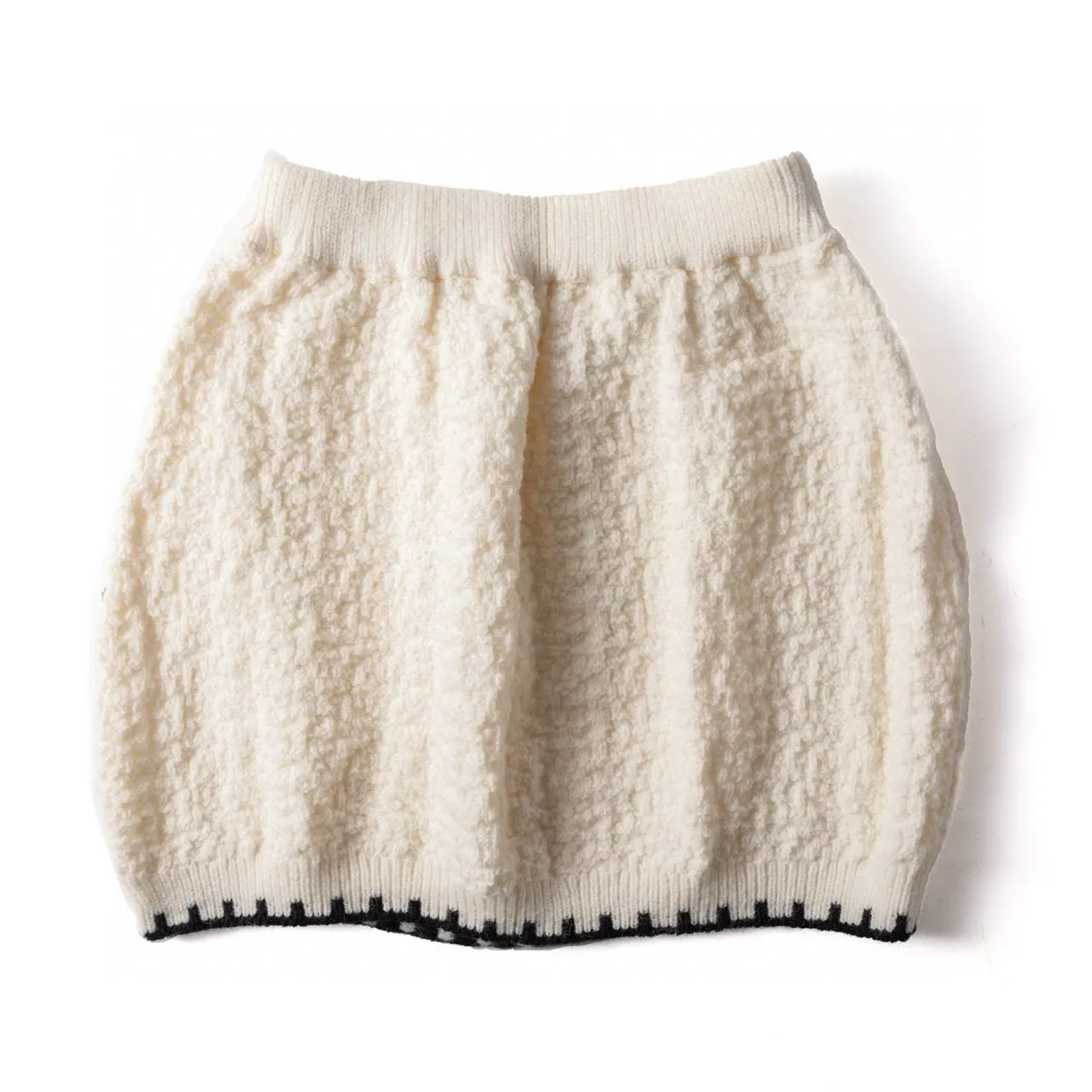 Beige Black Knit Texture Peter Pan Collar Cardigan 12