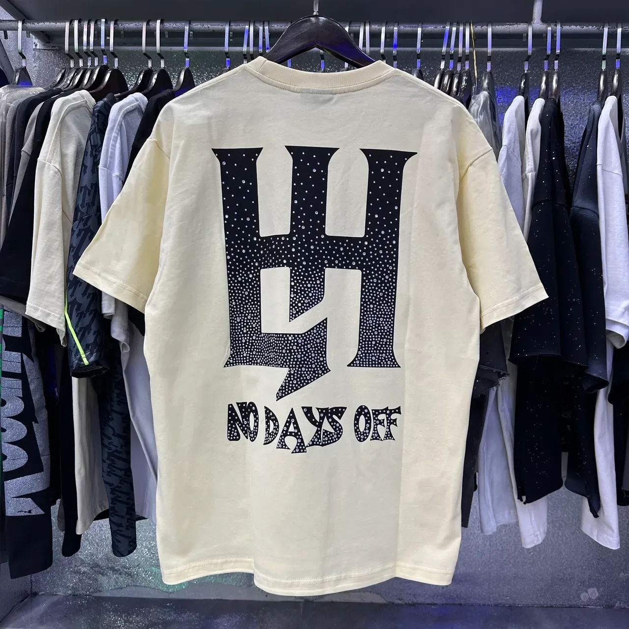 Beige Graphic Print Oversized T-Shirt 12