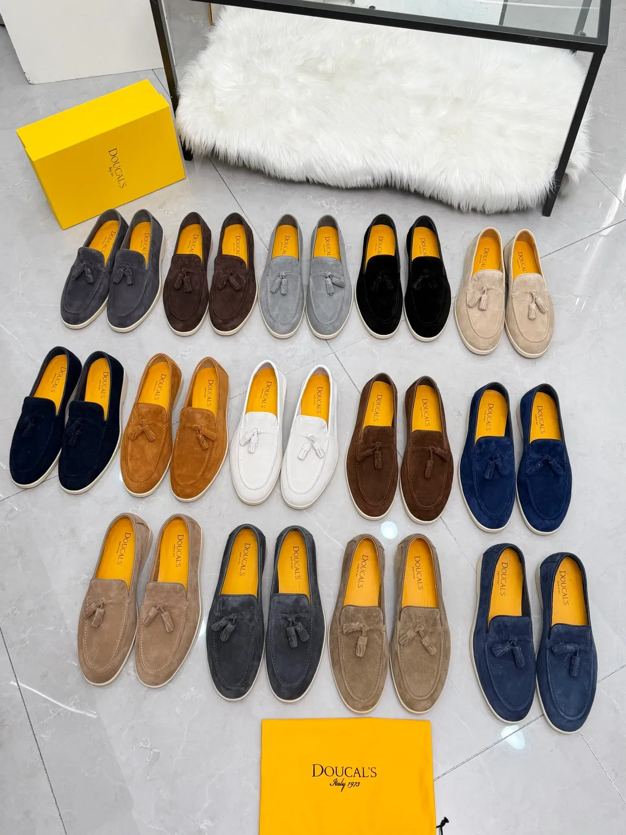 Beige White Suede Tassel Loafer 2