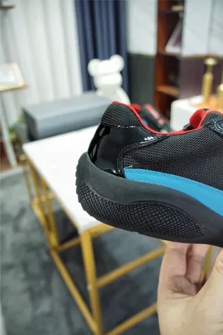Black and Cyan Blue Laceless Slip-On Lifestyle Sneaker 3