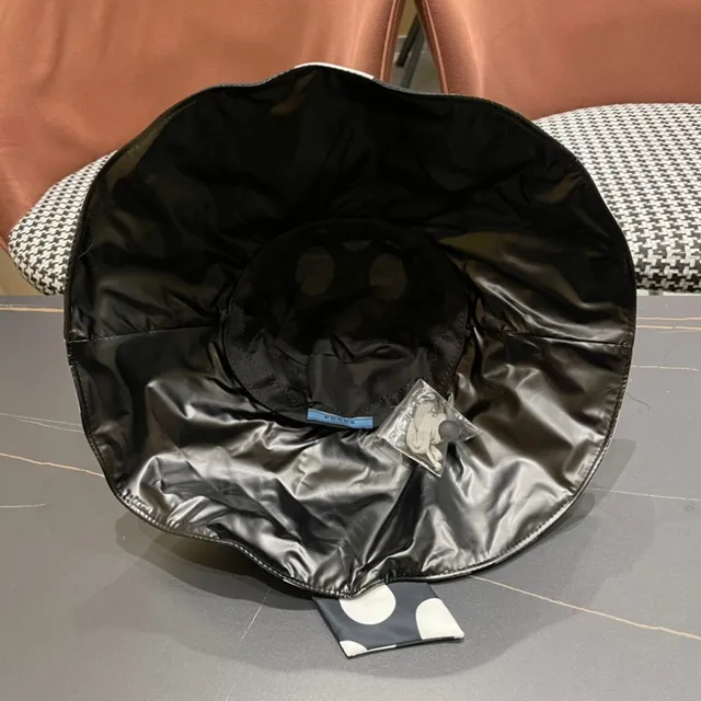 Sombrero de cubo negro y blanco con lunares, flojo 11