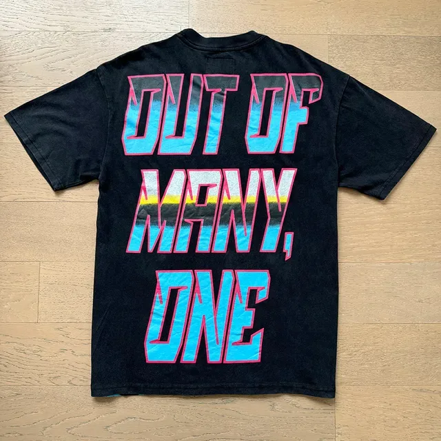 Black Graphic-Print Oversized Double-Sided T-Shirt 6
